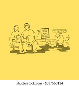 dont feed the ducks because they become lazy and fat c'mon are you kidding me comics