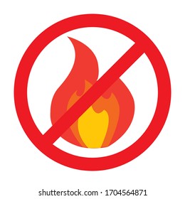 dont fire/blame sign vector on white background
