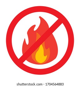 vectorial de signo de no incendio/culpabilidad en fondo blanco