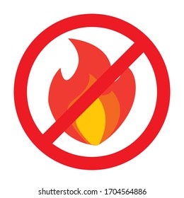 dont fire/blame sign vector on white background