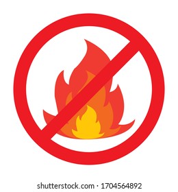 vectorial de signo de no incendio/culpabilidad en fondo blanco