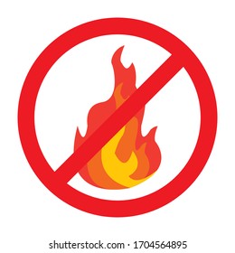 dont fire/blame sign vector on white background