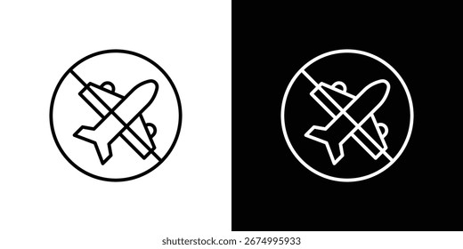 Não voe elementos de design de sinais para designs gráficos. Ícones de vetor