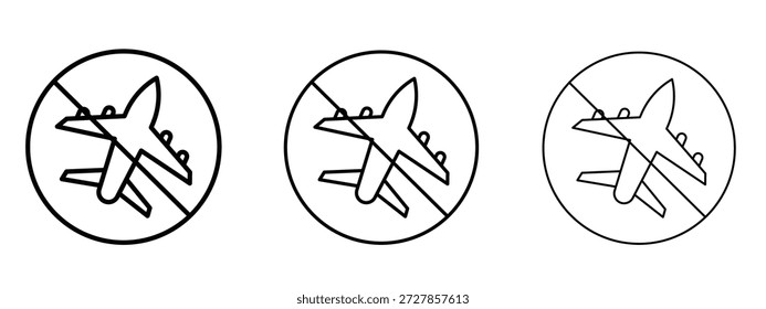 Dont fly sign vector Logo Design Template. Editable Stroke graphics.