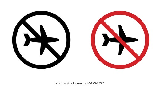 Dont fly sign vectors in flat syle