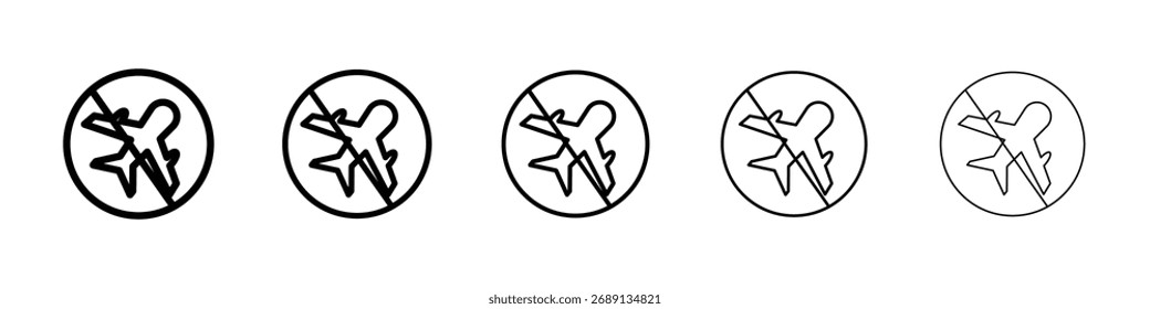 Dont fly signs Vector Art Illustration