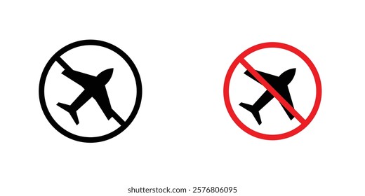 Dont fly signs vector pack for web designs