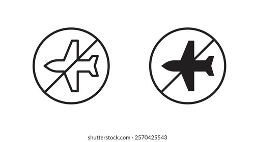 Dont fly vectors web signs set