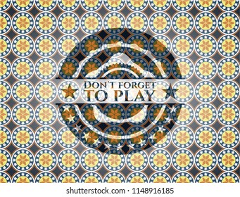 Don't forget to play arabesque emblem background. arabic decoration.