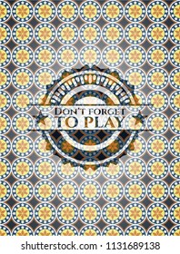 Don't forget to play arabic emblem background. Arabesque decoration.