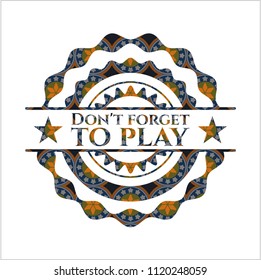 Don't forget to play arabic style badge. Arabesque decoration.