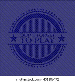 Vergessen Sie nicht, Embleme mit hellblauem, hochwertigem Hintergrund zu spielen