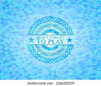 Don't forget to play light blue emblem with mosaic background