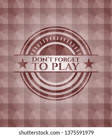 Don't forget to play red seamless polygonal badge.