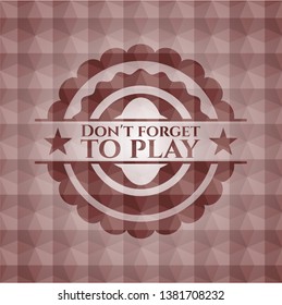 Don't forget to play red seamless emblem or badge with geometric pattern background.