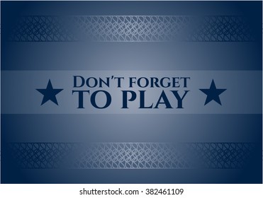 Don't forget to play retro style card or poster