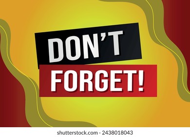 no te olvides de cartel banner diseño gráfico icono símbolo de logotipo símbolo de sitio web de redes sociales cupón

