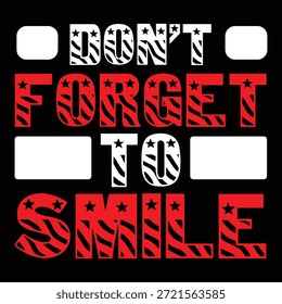 não se esqueça de sorrir design de camiseta