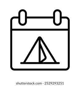 Don't forget your essentials with our Camping Reminder Vector Icon, Perfect for outdoor enthusiasts and adventure planners.