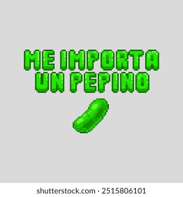 I don't give a Cucumber, meme arte pixel 