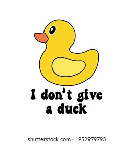 Dont Give Duck Rubber Bath Duck Stock Vector (Royalty Free) 1952979793 ...