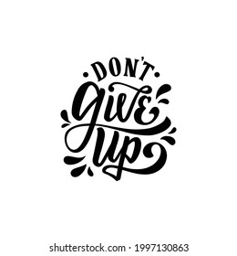 No se dé por vencido el vector adhesivo de letras