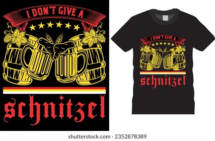 No me importa un diseño de camisetas vectoriales de schnitzel Oktoberfest. Gracioso Regalo Oktoberfest Typography T-shirt Diseño Para Amantes De La Cerveza. Cerveza Oktoberfest Los amantes de las camisetas están listos para cualquier artículo impreso.