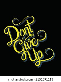 dont give up typography poster