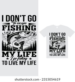 I DON'T GO FISHING I escape MY-LIFE I go fishing TO LIVE MY LIFE