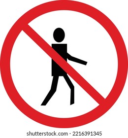 Don't go sign in white background vector illustration