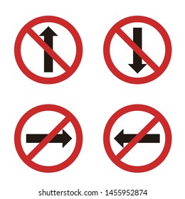 don't go. Vector sign icon.