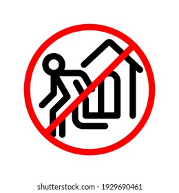 don't going out outline icon modern illustration.
