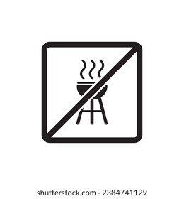don't grill icon symbol sign vector