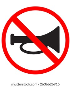 Don't honk icon no beep Vector illustration buzer
