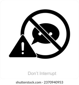 Don't Interrupt and message icon concept