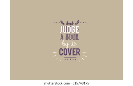don't judge a book by its cover quote