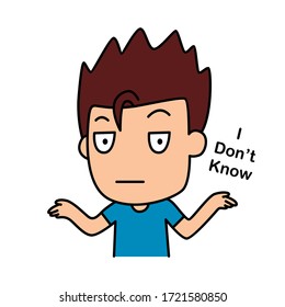 I Don't Know, Boy Sticker Character Design