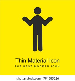 Don't Know Posing bright yellow material minimal icon or logo design