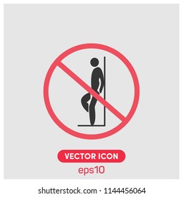 Don't Lean Symbol Vector Icon Illustration.Premium Quality.