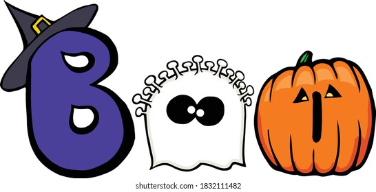 Don't let the adorable ghost in this boo get you sick with coronavirus.  This cut file features the word boo composed of a set an adorable ghost and pumpkin. 