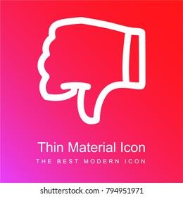 Dont like symbol red and pink gradient material white icon minimal design