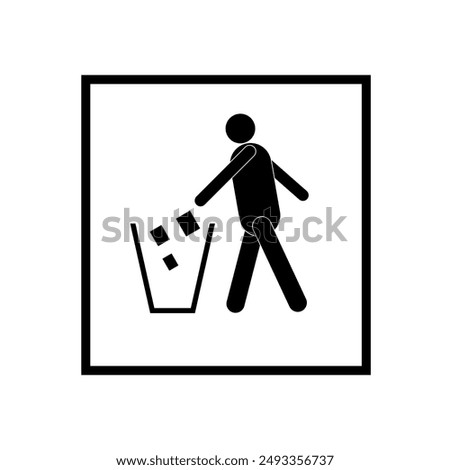 Don't Litter Rubbish bin Throw garbage in its place