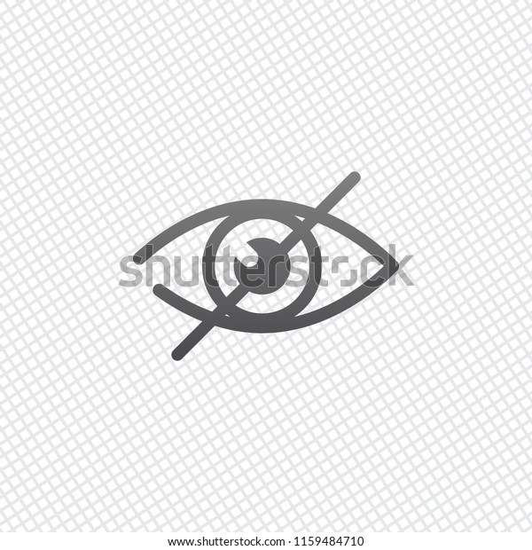 Dont Look Crossed Out Eye Simple Stock Vector (Royalty Free) 1159484710 ...