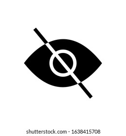 don't look glyph vector icon - ui icon vector