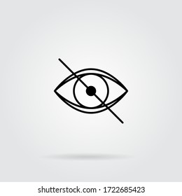 Dont Look Icon No Looking Watching Stock Vector (Royalty Free ...