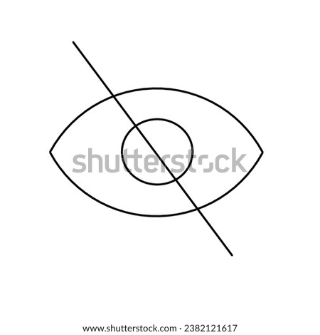 don't look icon on white background
