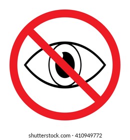 Don't look icon vector