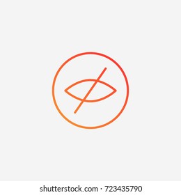 Dont look icon.gradient illustration isolated vector sign symbol