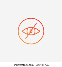 Dont look icon.gradient illustration isolated vector sign symbol