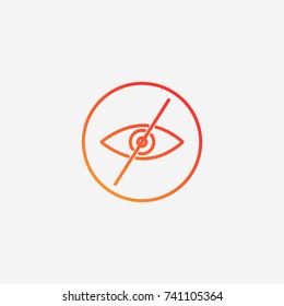 Dont look icon.gradient illustration isolated vector sign symbol